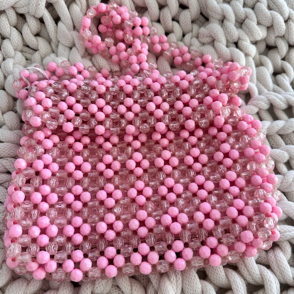 Handbags - Pink Beaded Women's Bag